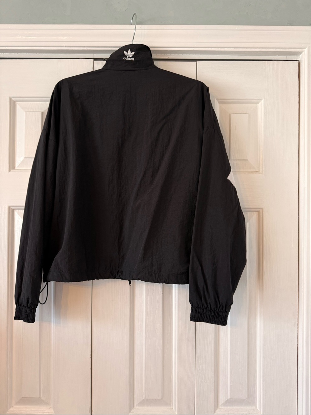 Vintage Adidas Black White Trefoil Windbreaker Jacket | Full Zip Track Jacket | - Picture 10 of 10